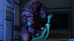 2017 3d absurd_res alien anthro bed bioware duo finger_fuck fingering flaccid hadronighini hi_res humanoid_penis krogan male mass_effect nude on_bed open_mouth penis pussy salarian seductive sex smile source_filmmaker urdnot_wrex vaginal_penetration video_games yaoi