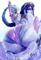 1girls 2026 3d amelie_lacroix ass ass_shot back_tattoo barefoot big_ass blue_eyeshadow blue_hair blue_skin blue_skinned_female detailed_feet eyeliner eyeshadow fantasy_weapon feet feet_together female female_only floatie legs_together lipstick looking_at_viewer looking_back looking_back_at_viewer makeup no_nude no_nudity non-nude non_nude outdoors overwatch overwatch_2 purple_lipstick rear_view rifle sitting sitting_on_feet sitting_on_floatie sixplusone soles solo swimsuit tattoo thigh_strap toes weapon widowmaker wrinkled_soles yellow_eyes