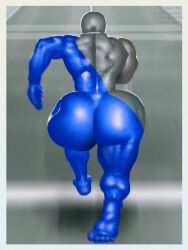 1boy ass_focus big_ass big_ass_(male) big_butt butt_focus huge_ass huge_butt male male_only muscular muscular_arms muscular_back muscular_legs muscular_male pepsi pepsiman running theboris