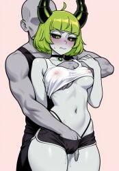 ai_generated dolphin_shorts dota dota_2 groping groping_breasts groping_from_behind mayihavesomeslops pugna_(pugna's_quest)