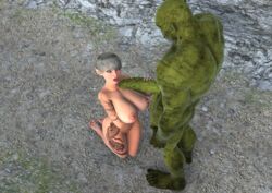 3d atael big_breasts elf elf_female faceless_male female handjob huge_cock light-skinned_female light_skin male male/female orc orc_male vgbabes3d