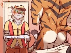 2boys anthro ass furry male nude ottertale pizza_delivery tagme towel_drop