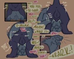 4_eyes 5:4 bodily_fluids drooling du'wehyi du'wehyi'qiubaba duo english_text fanguris francois_(r4wry) from_behind_position genitals hi_res knot knotted_penis knotting knotting_symbol long_tail male mauvit'fur mounting muddymaggot multi_eye nonbinary_(lore) penis saliva sex size_difference tail teats text whiskers