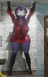 1girls 3d 3d_(artwork) areola areolae armpits artist_logo artist_name avian babydoll beak big_ass big_breasts big_thighs bird bird_girl bird_humanoid blender boobs clawed_fingers crown demon demon_girl digital_media_(artwork) female female_focus female_only furry furry_female furry_only genderbend genderswap genderswap_(mtf) gold_(metal) gold_jewelry helluva_boss high_resolution highres huge_ass indoors lingerie muffintop20 multi_eye multicolored_body owl owl_demon partially_clothed presenting prince purple_body purple_fur purple_hair red_eyes red_lingerie royalty see-through_clothes see-through_clothing see-through_top self_upload shaded shower showering solo spindlehorse_toons stolas_(helluva_boss) stolas_(vivzmind) talons vivziepop watermark wet wet_body wet_clothes wet_clothing wet_fur wet_hair