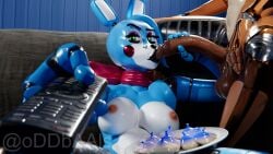 3d_(artwork) absurd_res animatronic anthro balls bear big_breasts black_lips blender_(artwork) bow_tie breasts condom controller digital_media_(artwork) duo erection fellatio female filled_condom five_nights_at_freddy's five_nights_at_freddy's_2 genitals green_eyes gynomorph handjob hi_res holding_penis humanoid_genitalia humanoid_penis intersex intersex/female lagomorph leporid lips machine mammal meme nipples oddbaals oral penile penis plate rabbit remote_control robot robot_anthro scottgames sex sexual_barrier_device solo_focus toy_bonnie_(fnaf) toy_freddy_(fnaf) vein veiny_penis watermark