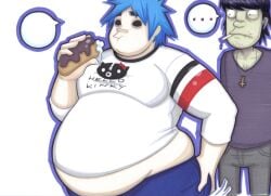 2d_(gorillaz) commission eating fat fat_fetish gorillaz huge_belly male_only morbidly_obese murdoc_niccals obese prisonsuit-rabbitman