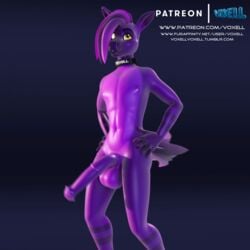 3d android animal_genitalia animal_penis animated balls big_balls equine equine_penis furry girly horsecock looking_at_viewer machine male male_only mammal penis purple_skin robot texell voxell_voxell