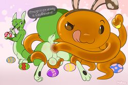 anal anal_sex balls caramel_(halbean) citra_taur duo easter easter_eggs egg_insertion feral goo_creature hal halbean holidays male male_penetrated penetration size_difference tentacle