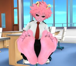 1girls 3d 3d_(artwork) ashido_mina black_eyes boku_no_hero_academia feet feet_focus feet_together feet_up female female_only foot_fetish foot_focus footfetishrenders horns looking_at_viewer mina_ashido my_hero_academia pink_body pink_hair pink_skin quirk_(mha) quirked_human_(my_hero_academia) school school_girl school_uniform schoolgirl schoolgirl_uniform smile smiling smiling_at_viewer toes