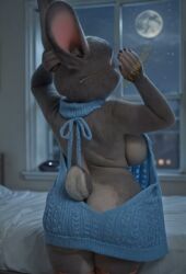 1girls ai_generated animated anthro ass_cleavage backboob bbw big_ass big_breasts bonnie_hopps bouncing_ass bunny_girl bunny_tail chubby chubby_female cleavage_dress disney dress dress_down dress_lift fat_ass female furry furry_female glasses grey_fur huge_ass huge_breasts mature mature_anthro mature_female milf no_bra no_panties plump rear_view round_glasses seductive shortstack sound sound_warning tagme tail video vlrgromns zootopia zootropolis