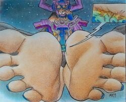 1planet 2d barefoot cosmic_being earth feet female female_on_planet foot_fetish footjob galacta galacta_(marvel_rivals) giantess macro macroart99 marvel marvel_rivals soles