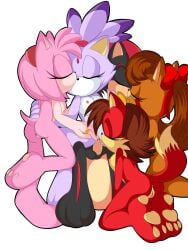 amy_rose blaze_the_cat fiona_fox j_nsfw shadow_the_hedgehog sonic_(series) sonic_the_hedgehog_(series) tiara_boobowski