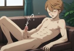 ai_generated black_clover cumshot langris_vaude masturbation penis yaoi