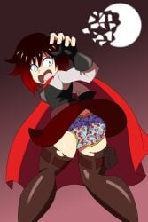 childish_panties embarrassed imsomethingradical panties ruby_rose rwby underwear upskirt