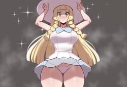 ai_generated alternate_breast_size blonde_hair female large_breasts lillie_(pokemon) mullon novelai pokemon pokemon_sm thick_thighs thighs