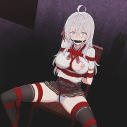 1girls ai_generated alisa_mikhailovna_kujou bondage incredibly_absurdres one_breast_out solo tagme tokidoki_bosotto_russian_de_dereru_tonari_no_alya-san v1red