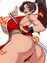 1female 1girls fatal_fury female female_only jakuson_z jpg mai_shiranui solo solo_female tagme twitter_link