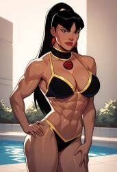 abs ai_generated ass big_ass big_breasts breasts crime_syndicate dc dc_comics doom4rus justice_league:_crisis_on_two_earths mary_batson muscular muscular_female superwoman superwoman_(mary_batson) thick_thighs thunder_thighs wide_hips