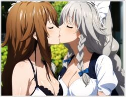 2milfs 2women ai_generated daughter-in-law grayfia_lucifuge high_school_dxd in-lawcest kissing lesbian_couple lesbian_kiss lovers mother-in-law mother-in-law_and_daughter-in-law venelana_gremory yuri