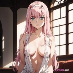 1girls ai_generated anime anime_girl big_breasts breasts dress henhalla.com hentai solo solo_female young younger_female zero_two_(darling_in_the_franxx)