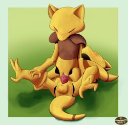 abra anus balls blush closed_eyes coffeefly female male nintendo on_top penis pokémon_(species) pokemon pussy reverse_cowgirl_position sex simple_background straight vaginal_penetration video_games