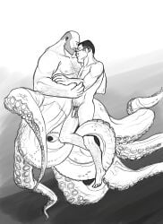 chest_hair gay heavy_weapons_guy leg_hair medic_(team_fortress_2) monster_boy nude ontarom penis pubic_hair team_fortress_2 tentacle tentacle_monster underwater yaoi