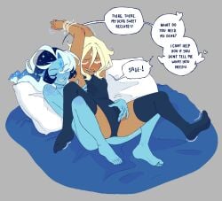 2boys 2cuntboys bed behind behind_position bite biting biting_lip biting_own_lip bl black_eyebrows black_eyelashes blonde_hair blonde_hair_male blue_body blue_hair blue_hair_male blue_skin blue_skinned_male blue_stockings blush blushing blushing_male boylove boypussy closed_eyes clothed clothed_male clothed_male_nude_male clothing comic comic_page completely_naked completely_naked_male completely_nude completely_nude_male cookie_run cookie_run_kingdom cuntboy dialogue elf_ears english_text gay gay_couple gay_male gem_on_forehead heart hearts hearts_around_text homosexual homosexual_male long_hair long_hair_male lying lying_on_bed lying_on_partner lying_on_person mark_on_forehead multicolored_hair naked naked_male naked_male_with_clothed_male nude_female nude_male nude_male_clothed_male on_bed open_legs orange_body orange_skin orange_skinned_male pure_vanilla_cookie sage_of_truth scrambletwo shadow_milk_cookie short_hair short_hair_male smile smiley_face smiling stockings tied_hands tied_up tremble trembling trembling_legs truthless_recluse vanussy white_eyebrows white_eyelashes yaoi yellow_hair yellow_hair_male