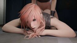 cloud_strife cosplay crossdressing eclair_farron final_fantasy_xiii pink_hair tagme tscd_rendering zack_fair