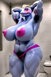 ai_generated armpit_hair ass breasts female furrypornaddiction huge_ass huge_breasts machoke pokemon pubes pussy