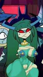 bandage blueghost418969 breasts covered_pussy edit edited female green_body green_skin nipples rags screencap screenshot screenshot_edit tagme thick_thighs thighs undead