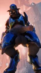 9:16 alien armor balls big_balls big_penis genitals green_eyes halo_(series) hi_res looking_at_viewer male male_only microsoft penis sangheili solo stopcallingmeafurry_(artist) sunset xbox_game_studios