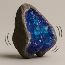 ai_generated animate_inanimate big_ass crystal geode motion_lines not_porn photorealistic realistic rear_view shitpost stone twerking