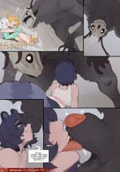 1monster 3am 3girls all_fours animal_penis arbuzbudesh ass balls_on_face blonde_hair blue_eyes blue_hair breasts button_down_shirt canine_penis cleavage comic dokibird ear_piercing elf_ears english_text eyebrow_piercing eyelashes feathers fellatio fully_sheathed ghost ghost_girl green_eyes green_hair gym_shorts horror_movie indie_virtual_youtuber knotted_penis large_ass large_breasts licking_penis lip_piercing lip_ring looking_at_penis maid maid_dress maid_headdress messy_hair midriff mint_fantome monster open_mouth oral piercing raccoon_ears raccoon_girl raccoon_tail scared sheath sheath_play short_hair shorts smile snuffy sports_bra tail thick_thighs tongue_piercing virtual_youtuber wendigo white_hair