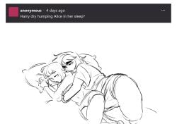 2d 2futas alice_gunner_(catgrrrlriot) arms_around_partner ask_blog bed blush bulge bulge_through_clothing catgrrrlriot chubby chubby_futa clothed clothed_futa dickgirl dickgirl/dickgirl dry_humping english english_text futa/futa futa_on_futa futa_only futanari harry_gunner_(catgrrrlriot) holding holding_partner hug hugging hugging_from_behind humping incest intersex intersex/intersex looking_pleasured monochrome open_mouth original original_character outercourse panties penis penis_under_clothes pillow questionable_consent request rubbing rubbing_penis siblings sisters sketch sleep_molestation sleeping somnophilia text thick_thighs trans_woman transfem