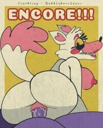 1boy1girl 1girl1boy 2023 2d 2d_(artwork) 2d_artwork anthro areola areolae ass ass ass_focus breasts butt_focus canid canine canis clussy_fan digital_art digital_drawing_(artwork) digital_media_(artwork) female female/male five_nights_at_freddy's five_nights_at_freddy's:_sister_location fnaf fox funtime_foxy_(fnaf) furry furry_female lipstick male male/female nipples penis pussy_juice riding riding_penis scottgames sex tagme tail unseen_male_face vagina vaginal_penetration vaginal_penetration vaginal_sex white_fur