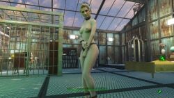 1girls 3d black_panties fallout_4 mod original_character panties slave slave-hunter311 slavegirl solo topless topless_female