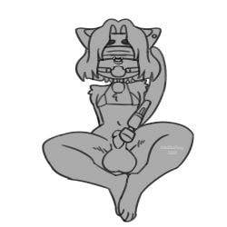 1:1 animated anthro ball_gag balls bell bell_collar bikini bikini_top breasts clothing collar felid feline gag genitals gynomorph intersex mammal multiple_piercings odd_(oddbutokay) oddbutokay penile penis piercing sex_toy shaking_legs short_playtime small_breasts small_penis solo submissive_male swimwear tail_flick twitching two-piece_swimsuit vibrator vibrator_on_penis wand_vibrator