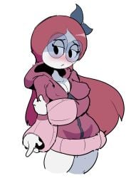 big_ass big_breasts big_butt big_thighs big_titties clothing curvaceous curvaceous_female curvaceous_figure curvy curvy_figure curvy_hips female female_focus female_only glasses loggofrog long_hair nipples_visible_through_clothing original original_character red_hair white_skin