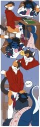 absurd_res all_fours anthro anthro_on_anthro anus arm_tattoo balls black_body black_fur black_hair blue_body blue_skin bodily_fluids book bottomwear bottomwear_down calico_cat chair cheek_tuft classroom cleavage_cutout closed_eyes clothed clothing cocky cocky_smile comic comic_panel cum cum_drip cum_in_mouth cum_inside cum_on_balls cutout denim denim_clothing denim_jacket denim_topwear desk domestic_cat dress dripping dripping_pussy dripping_wet duo ear_fins erection exclamation_point exhibitionism exposed_ass eyelashes facial_tuft felid feline felis fellatio female fin first_person_view fish fluffy fluffy_chest fluffy_ears fluffy_hair forced_deepthroat fur furniture gag gagged genital_fluids genitals giggling hair hand_on_desk hand_on_head hands_on_legs hands_on_thighs hi_res holding_still humming hunter_(hhdrawer) jacket licking maebeasheep male male/female mammal marine neck_tuft on_chair oral orange_body orange_fur pants pants_around_ankles pants_down pants_on_floor partially_clothed penile penis penis_lick pulled_by_another raised_clothing raised_dress raised_tail rolled_up_sleeves school sex shark sharp_teeth short_hair sitting sitting_on_chair slurping spread_legs spreading standing stealth_sex table tail tail_fin tattoo teacher_on_student teasing_with_mouth teeth thick_eyelashes tip_tease tongue tongue_out tongue_out_fellatio topwear tuft under_the_table white_body white_fur worried worried_look