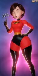 3d 3d_(artwork) bodysuit breasts curvaceous curvy curvy_figure elastigirl helen_parr mature_female milf mother skinsuit small_waist smitty34 the_incredibles thick_thighs tight_clothing voluptuous voluptuous_female wide_hips