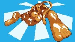 16:9 after_orgasm after_sex animated ass balls blissful_mouth bloon bloons_tower_defense bodily_fluids brown_body brown_fur brown_penis cum cum_drip cum_in_ass cum_in_hair cum_inside cum_on_balls cum_on_body cum_on_butt cum_on_face cum_on_feet cum_on_self cum_on_tail dart_monkey_(bloons) digital_media_(artwork) dripping erection feet feral fur genital_fluids genitals hair haplorhine humanoid_genitalia looking_at_viewer male male_only mammal monkey ninja_kiwi nude penis pixel_(artwork) pixel_animation primate short_playtime simple_background small_penis solo solo_male tail tired tired_expression tired_eyes tired_look toes upside-down uraniumlovetea widescreen