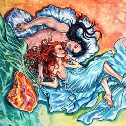 1boy1girl black_hair elf feanor lord_of_the_rings married_couple nerdanel no_visible_genitalia red_hair straight the_silmarillion