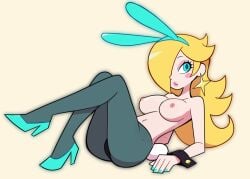 big_breasts bunny_ears bunny_tail bunnysuit mario_(series) princess_rosalina super_mario_bros. tagme