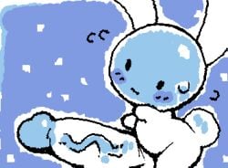 2025 alien_bunny animated anthro bald big_penis biped blue_background blue_body blue_glans blue_head blush blush_lines bodily_fluids chibi digital_media_(artwork) emanata empty_eyes erection featureless_chest featureless_hands genitals glans huge_cock humanoid_genitalia humanoid_penis hyper hyper_genitalia hyper_penis lagomorph leporid ligma_(artist) loop low_res male male_anthro mammal mouth_closed multicolored_body nervous nervous_sweat nintendo noseless nude_anthro nude_male penis rabbit rhythm_heaven short_playtime simple_background small_but_hung solo squigglevision standing sweat sweat_emanata sweatdrop tail two_tone_body vein veiny_penis warioware white_body white_ears white_penis white_tail wigglypaint_(artwork)