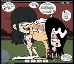 1boy1girls accurate_art_style adullperson age_difference balls ballsack black_eyeshadow black_hair bottomless breasts doggy_style ear_piercing emo emo_girl fingering fingering_pussy fingerless_gloves flat_chest freckles freckles_on_ass freckles_on_breasts freckles_on_chest freckles_on_face fucked_from_behind goth goth_girl haiku_(the_loud_house) hair_over_one_eye lincoln_loud maggie_(the_loud_house) makeup nickelodeon nipples nude nude_male on_all_fours on_knees open_dress paramount_pictures pleasure_face purple_eyeshadow sex shirt_lift sucking_breasts taller_female the_loud_house tongue tongue_out white_hair