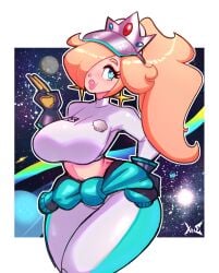 1girls absurdres alternate_breast_size artist_name ass big_ass big_breasts bimbo black_gloves blonde_hair blue_trim breasts clothed clothes_around_waist crop_top crown earrings female female_focus female_only gloves hand_on_own_hip highres huge_ass jacket jacket_around_waist jewelry large_breasts long_hair mario_(series) mario_kart mario_kart_world midriff nintendo outside_border pants princess_rosalina salute shirt standing star_(symbol) star_earrings teasing thick_thighs thighs track_pants two-finger_salute visor_cap white_pants white_shirt xpisigma