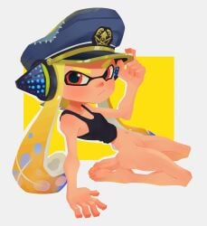 bottomless bunnsomethingi1 captain_(splatoon_3) female looking_at_viewer solo splatoon