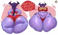 1girls bottom_heavy female female_only huge_hips humanoid league_of_legends shyvana sunflower_art thick_thighs wide_hips