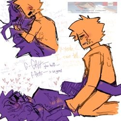 bulge dave_miller dave_miller_(dayshift_at_freddy's) davesport dayshift_at_freddy's dsaf jack_kennedy_(dayshift_at_freddy's) male overstimulation skinny_male strap-on