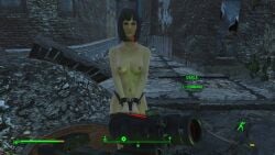 3d black_panties fallout_4 game_screenshot mod panties slave slave-hunter311 slavegirl topless topless_female